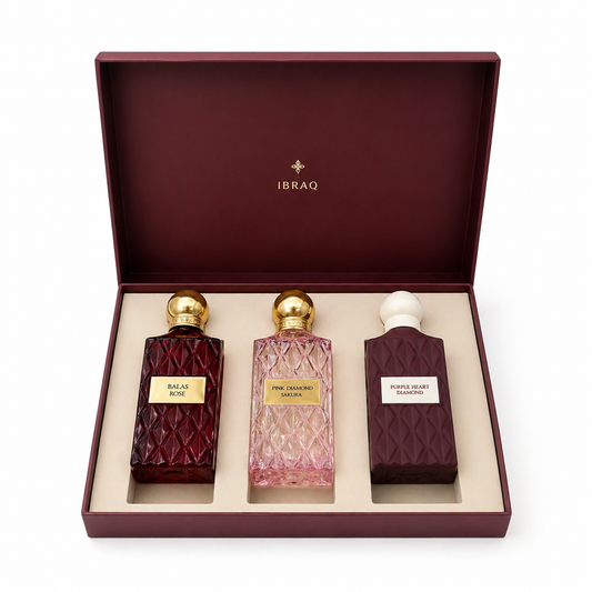 Ibrahim Al Qurashi Coffret Maroon Diamond Collection - 3 x 75 ml Eau De Parfum Femme